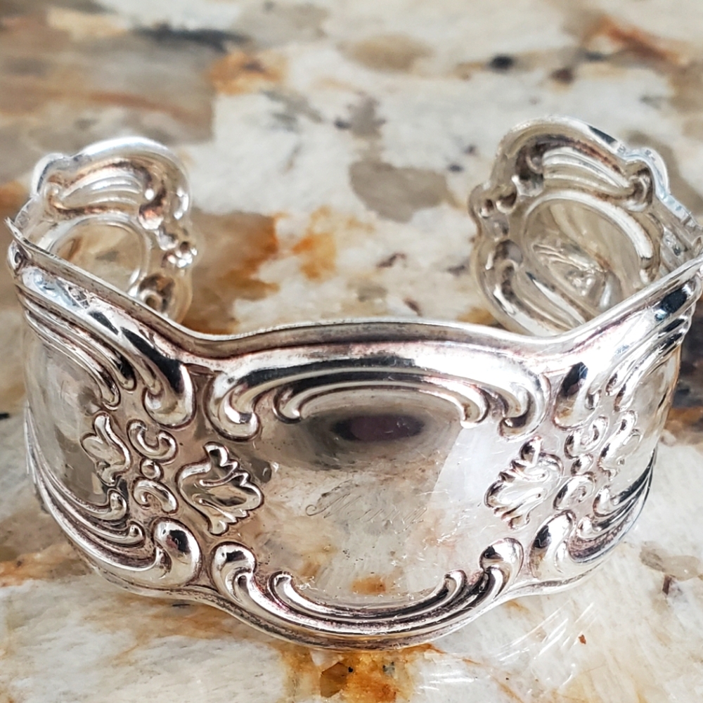 Sterling Silver Gorham Silver Plated Cuff Bracelet - image 1